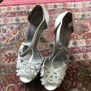 White glamorous heels